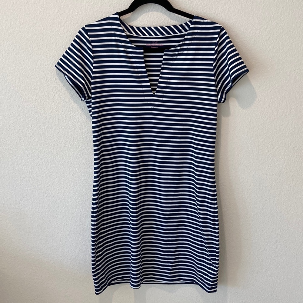 Vineyard Vines Striped Sankaty Tunic Dress in Deep Bay Color